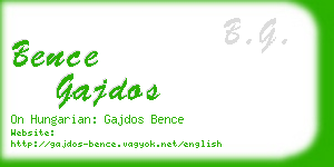 bence gajdos business card